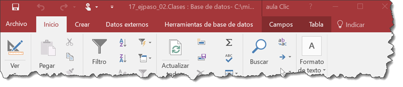 tema multicolor Access 2016