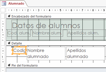 Ejemplo del formulario en vista dise&ntilde;o