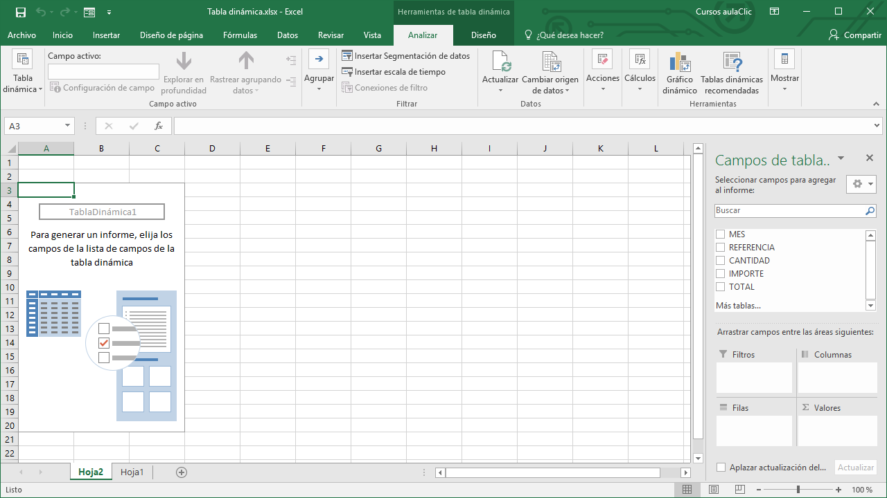 Panel lateral de tabla din&aacute;mica