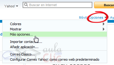 Opciones en Yahoo