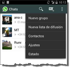 Opciones WhatsApp